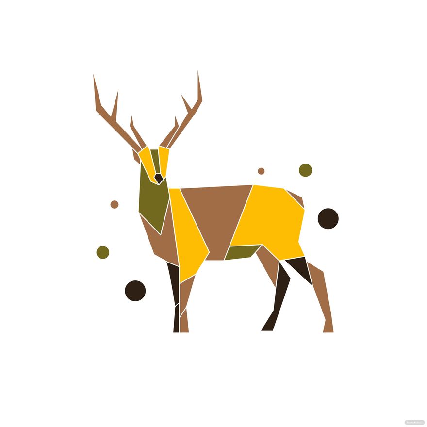 Free Geometric Deer Clipart in Illustrator