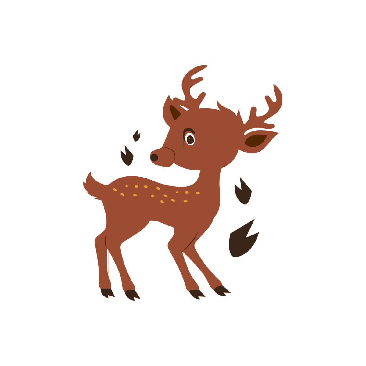 Cartoon Deer Clipart Template