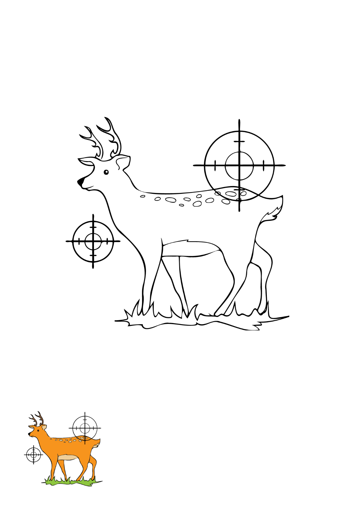 Deer Hunting Coloring Page Template - Edit Online & Download