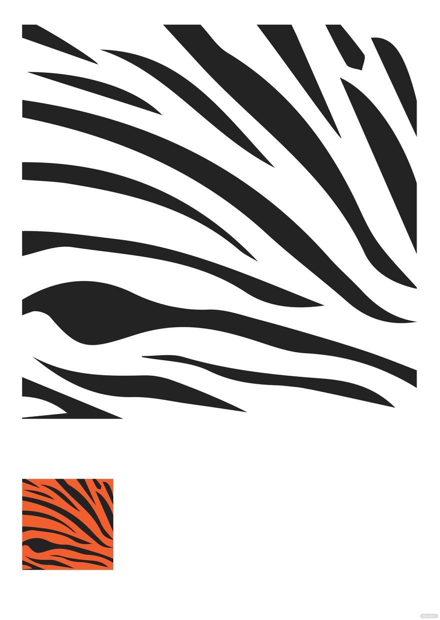 Free Tiger Pattern Coloring Page