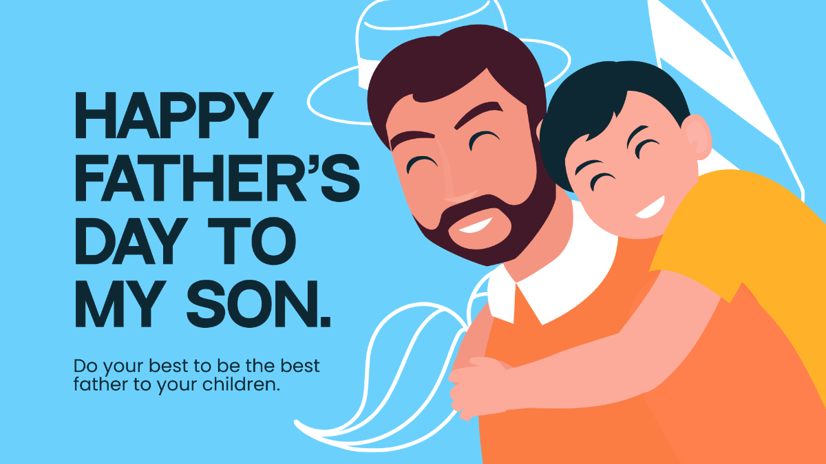 Free Happy Father's Day To My Son Image Template