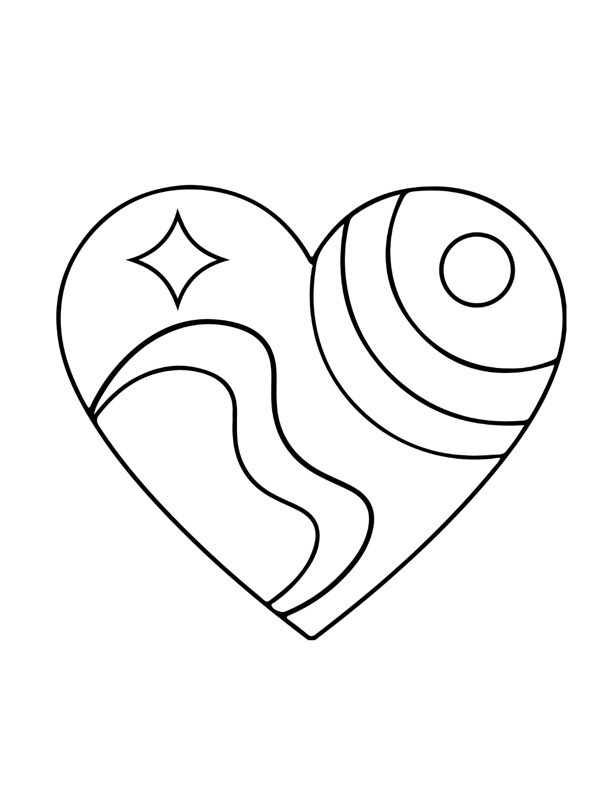 Ornate Heart Coloring Page