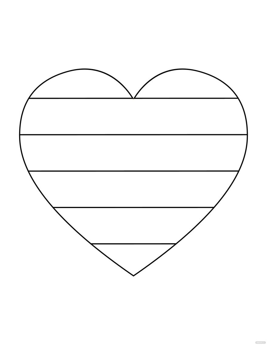 Pride Heart Coloring Page in PDF