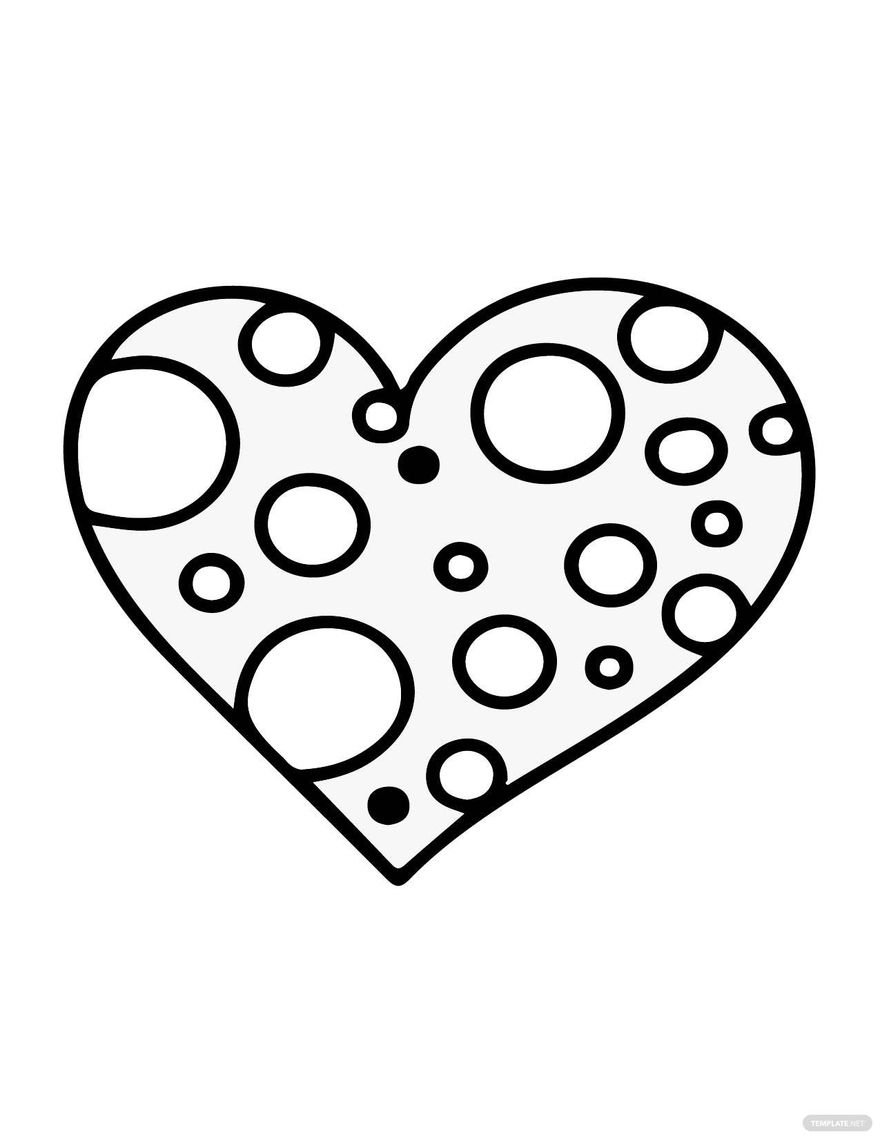 Free Heart Coloring Page Image
