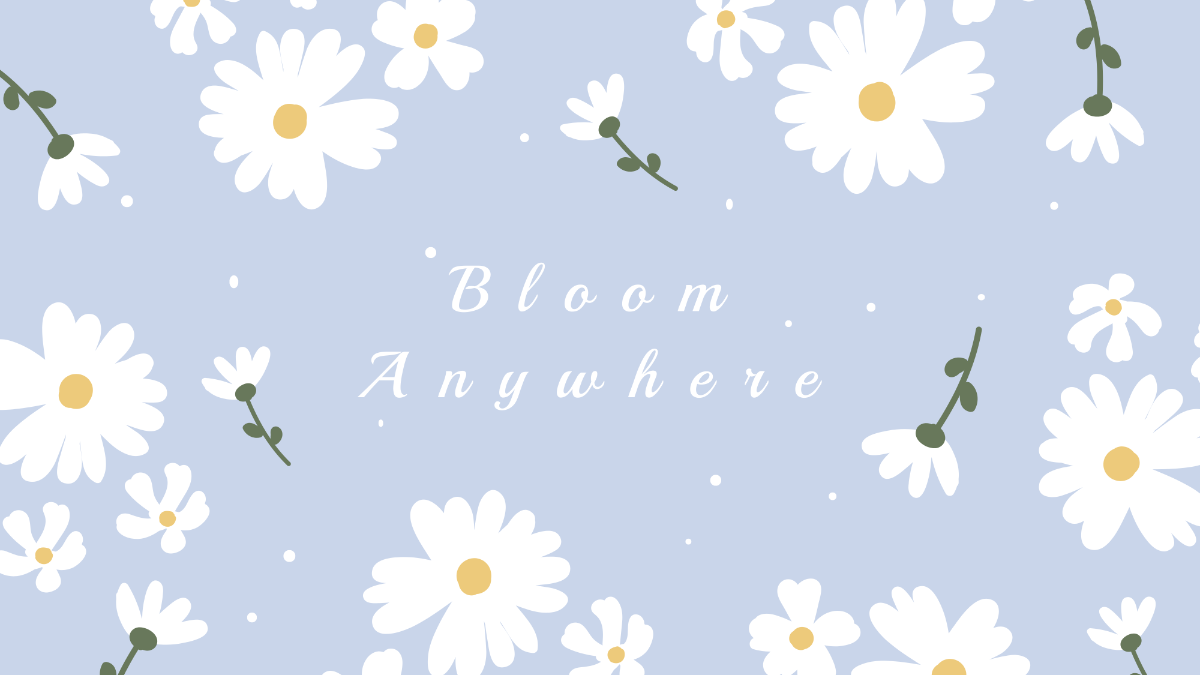 White Flower Wallpaper Template