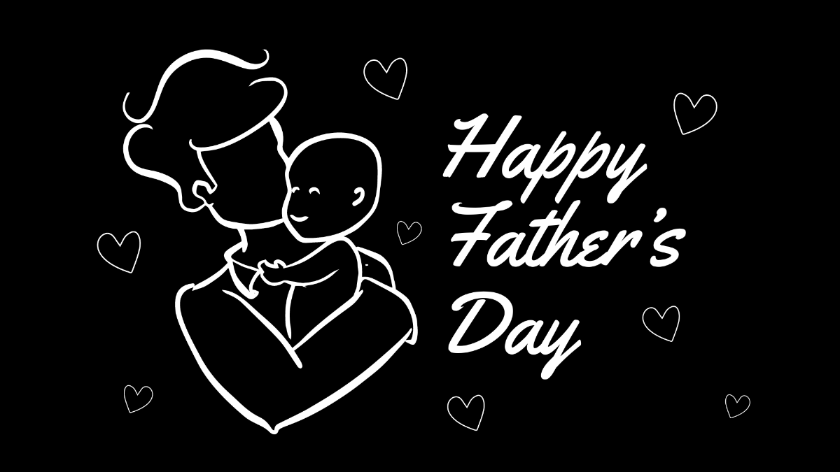 Black Father's Day Background Template