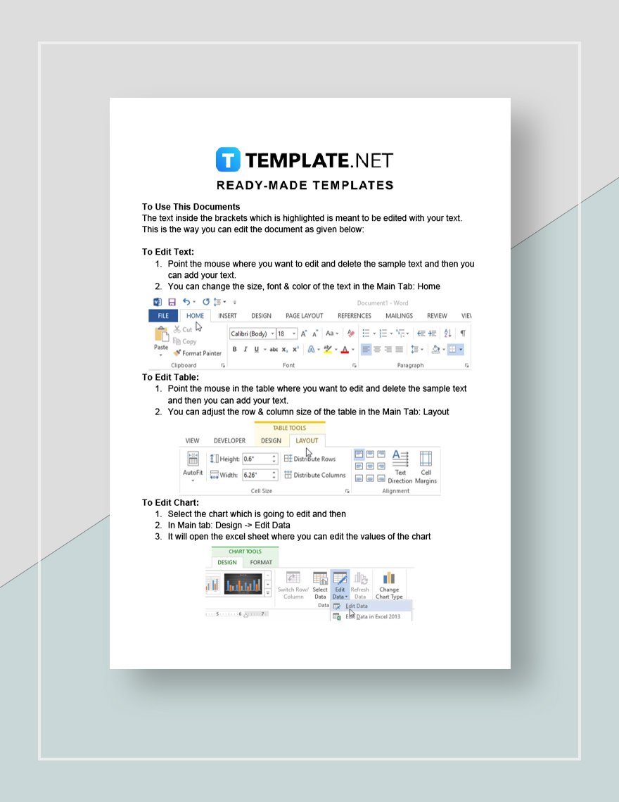 Project Report For New Business Template