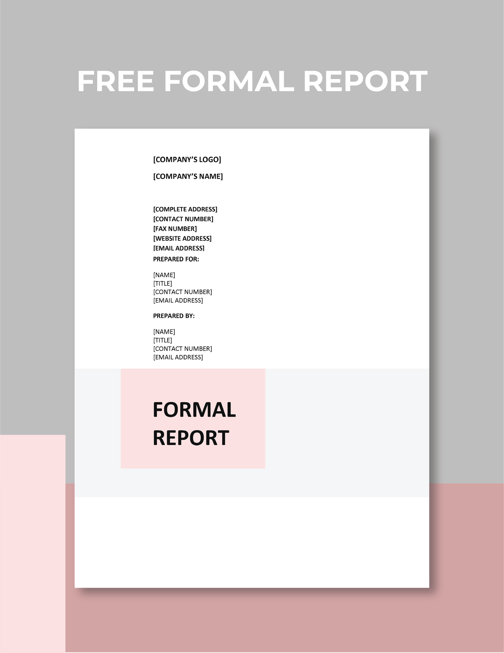 Formal Report Template