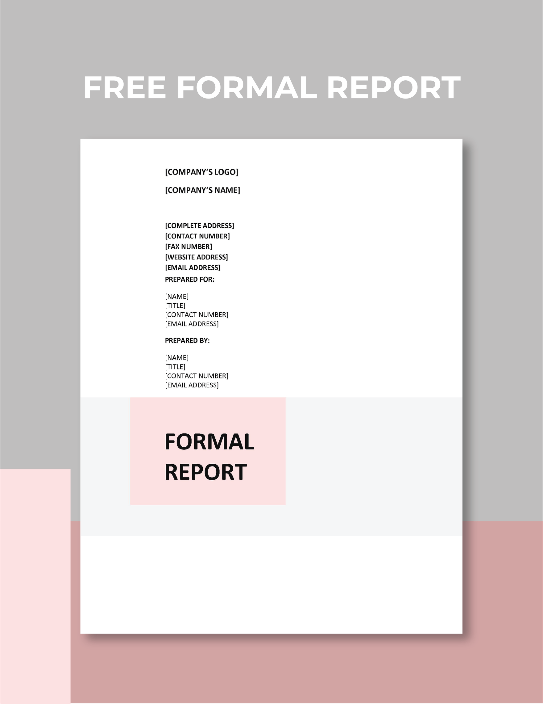 Formal Report Template in Word, Pages, Google Docs - Download | Template.net