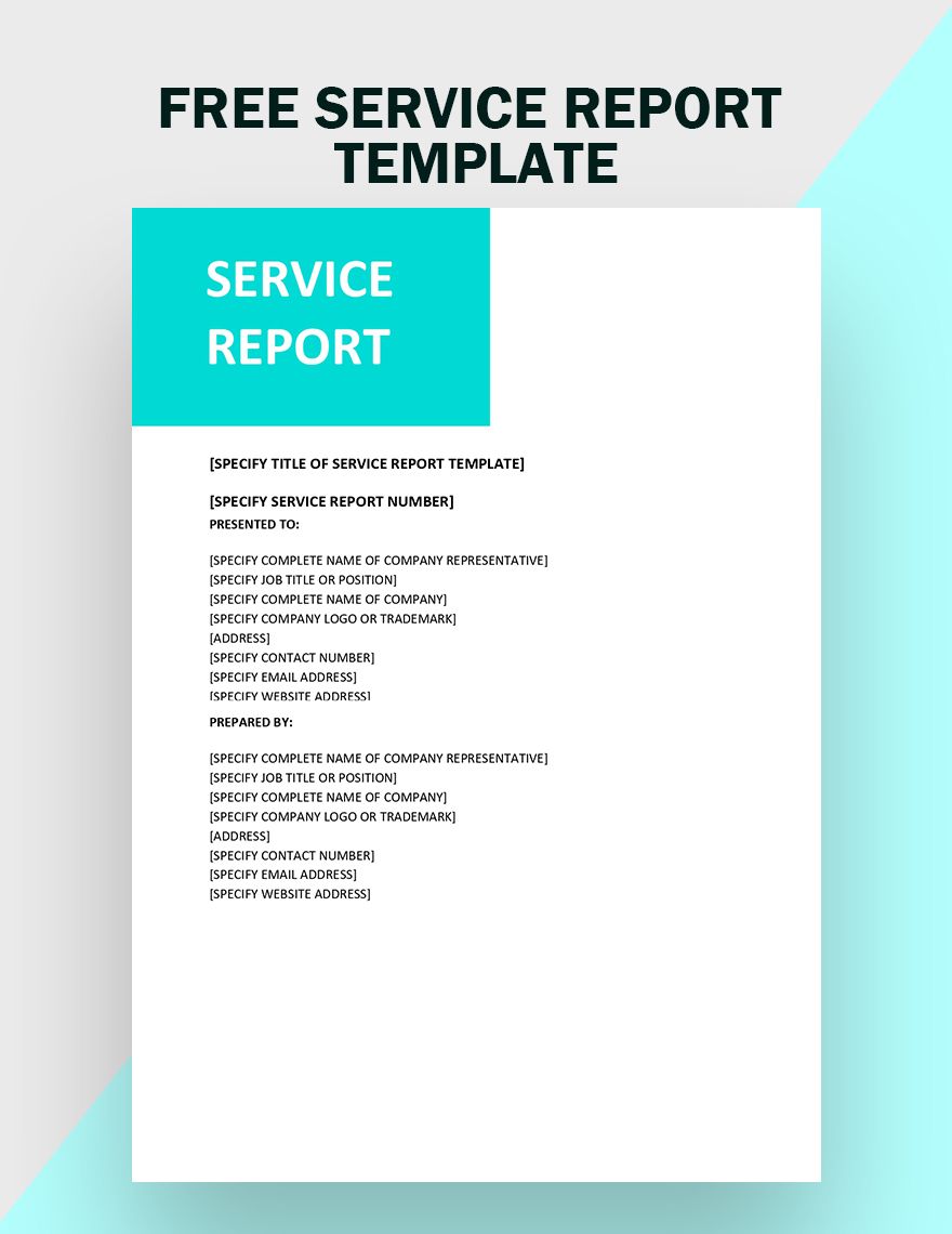 Service Report Template