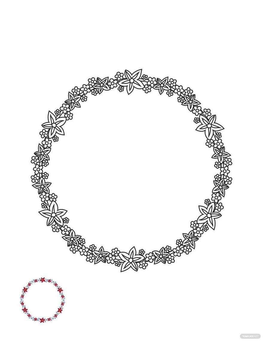 Decorative Floral Frame Coloring Page