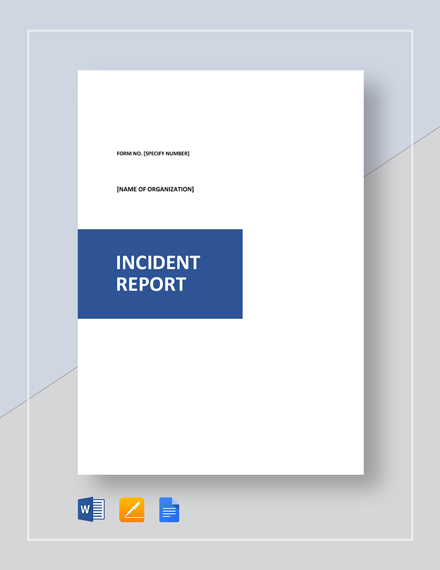 31+ Sample Incident Report Templates - PDF, Docs, Word