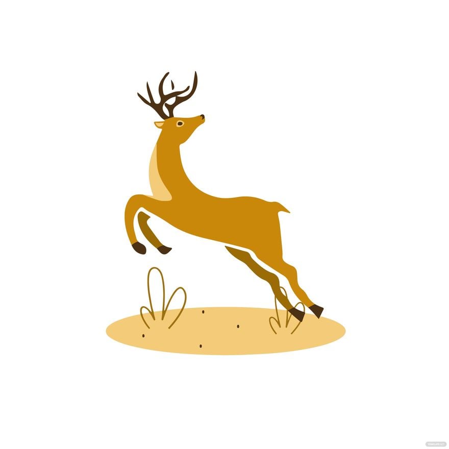 Buck Deer Clipart in Illustrator