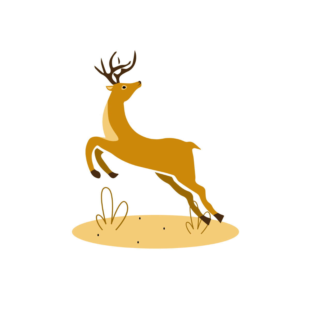 Buck Deer Clipart Template