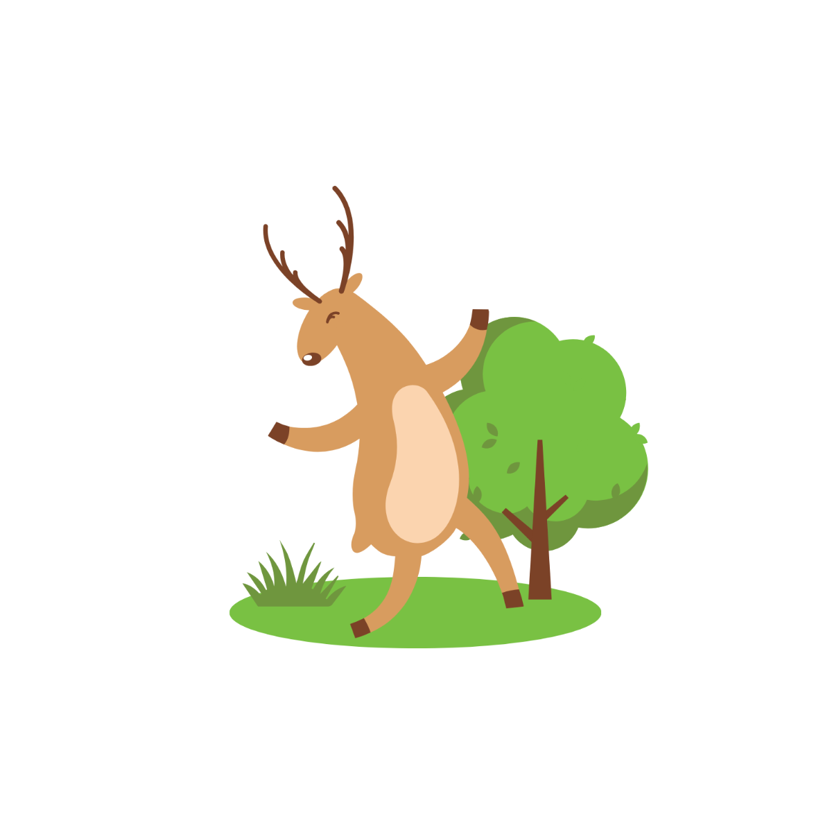 Cute Deer Clipart Template