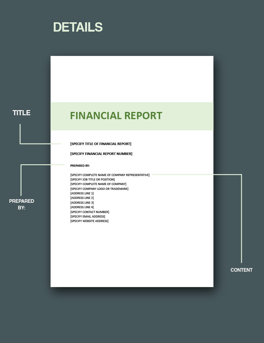 Sample Financial Report Template