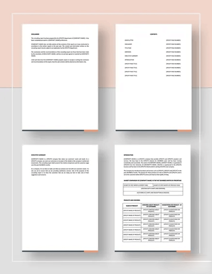 Free Consulting Report Template - Download In Word, Google Docs, Apple ...