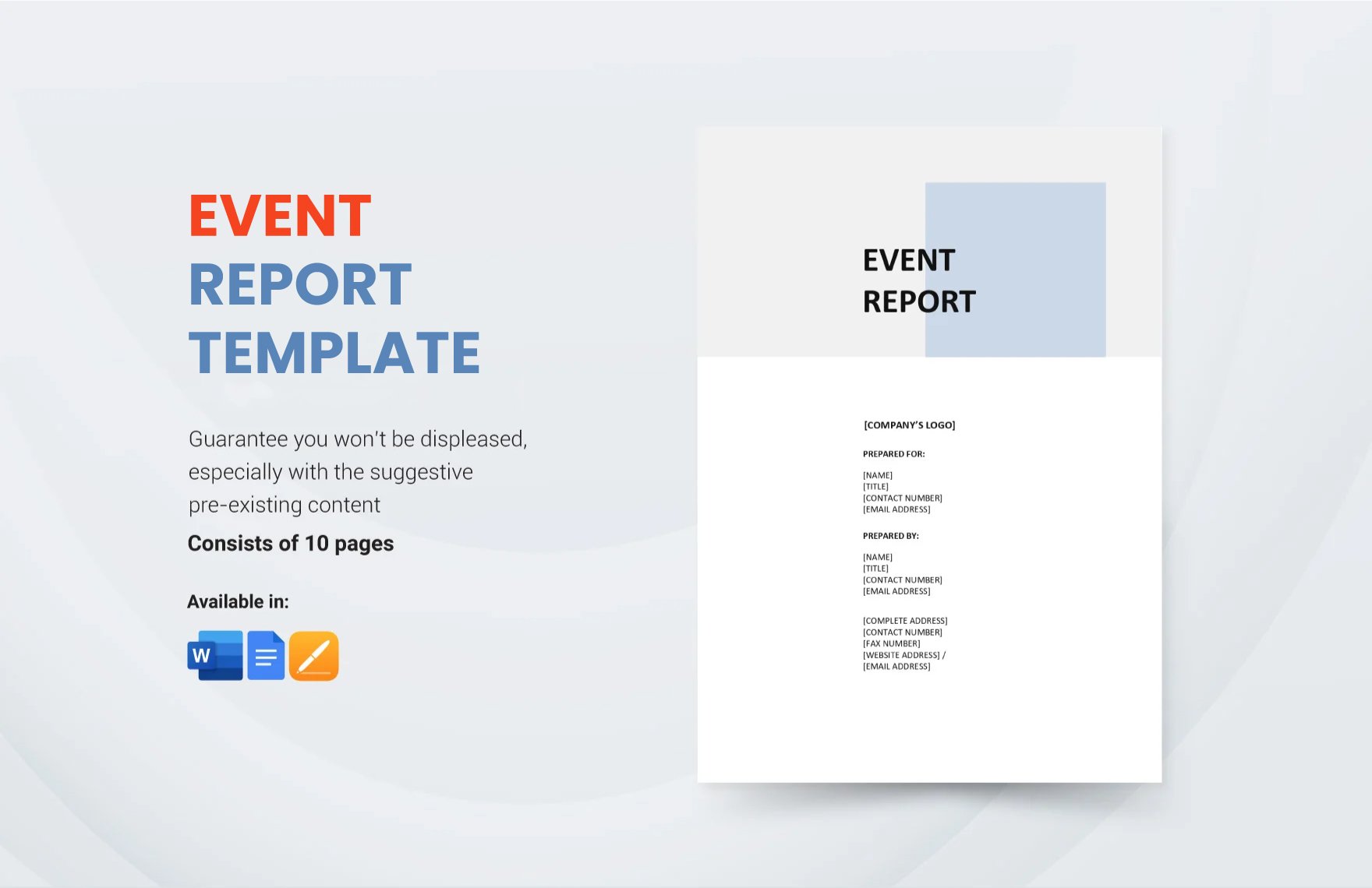 Event Report Template in Word, Google Docs, Apple Pages