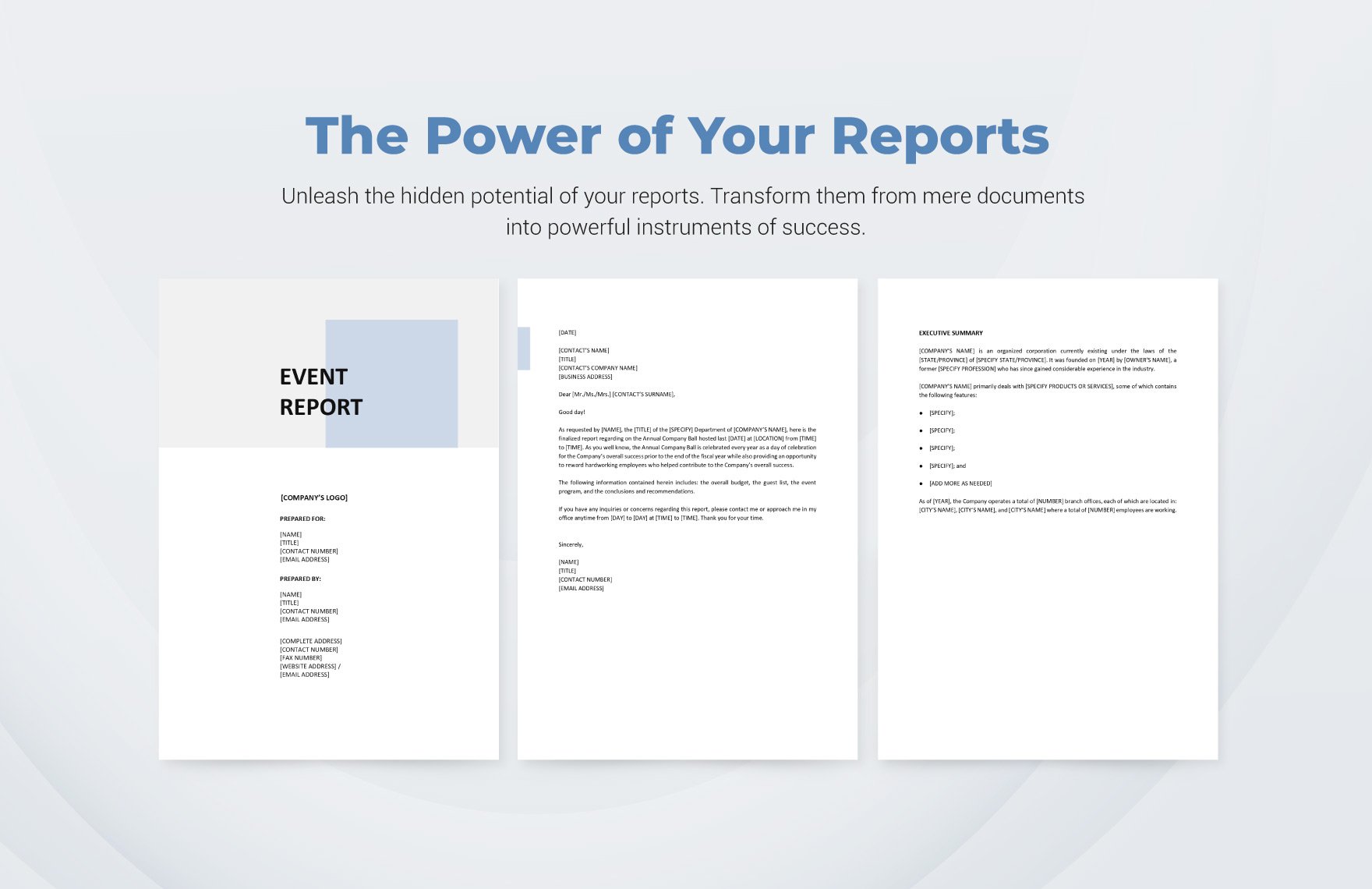 Event Report Template