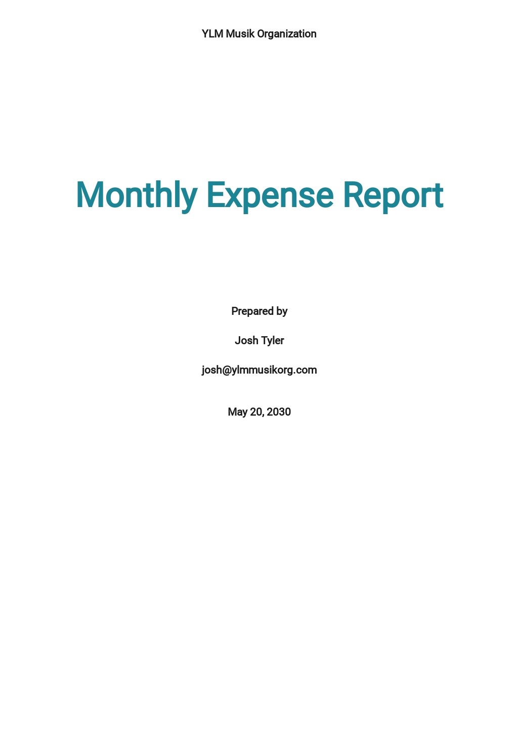 Monthly Expense Report Template Free PDF Google Docs Google Sheets