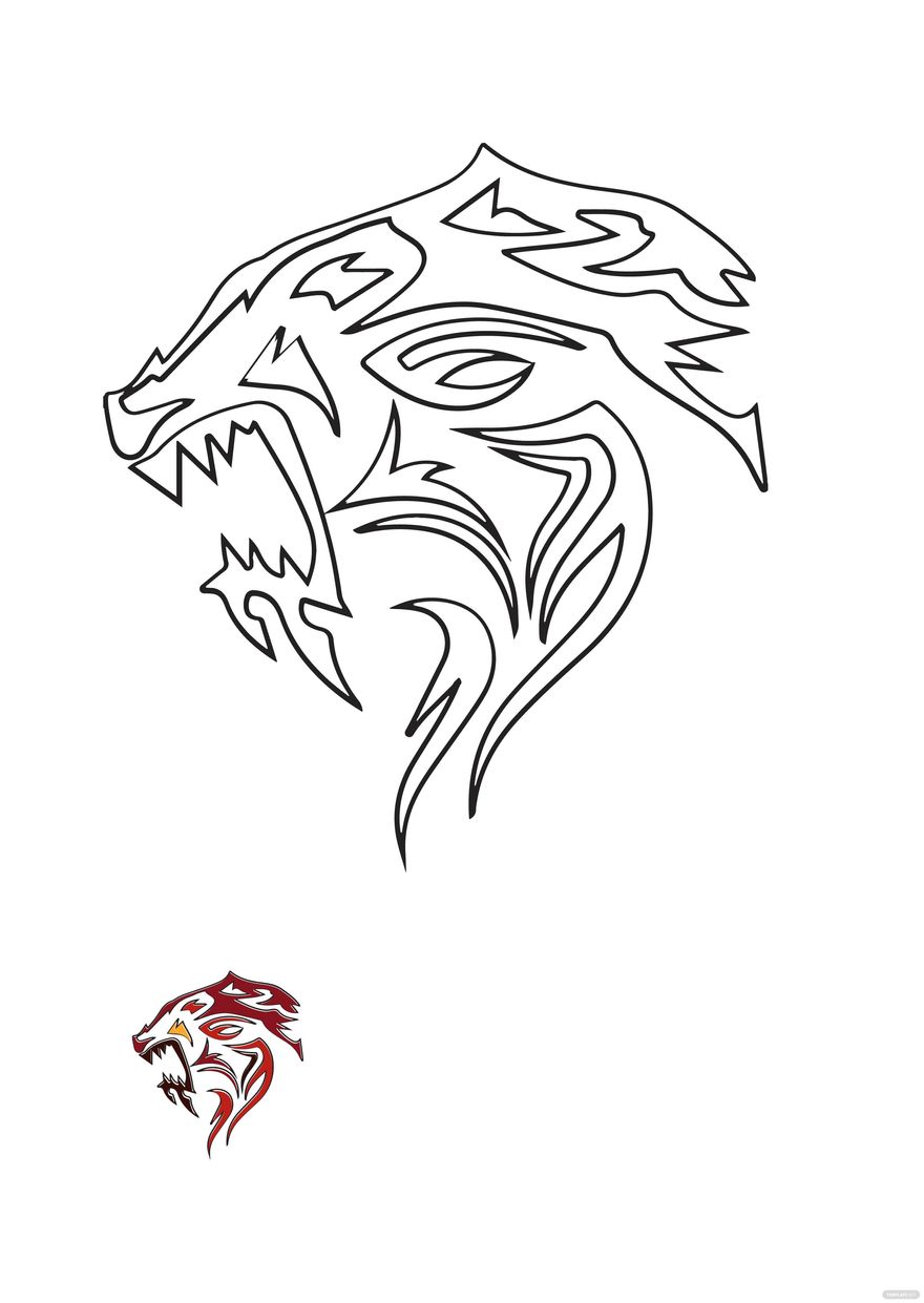 Free Kawaii Tiger Coloring Page PDF