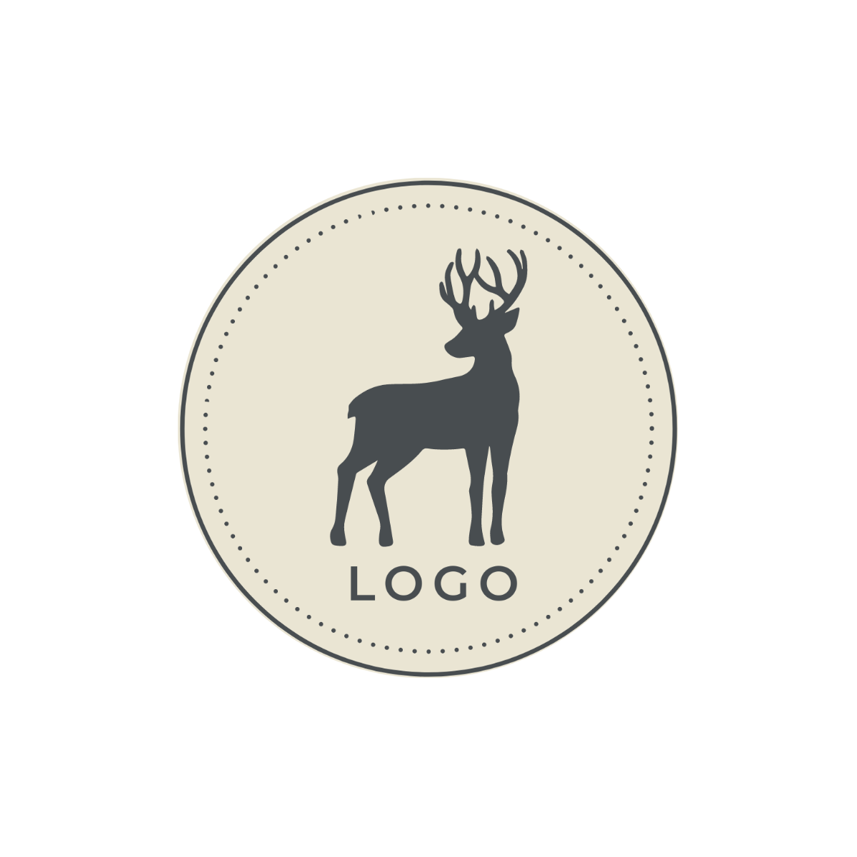 Deer Logo Clipart Template