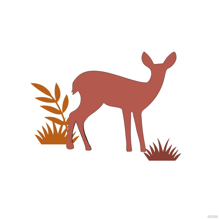 Doe Deer Clipart in Illustrator