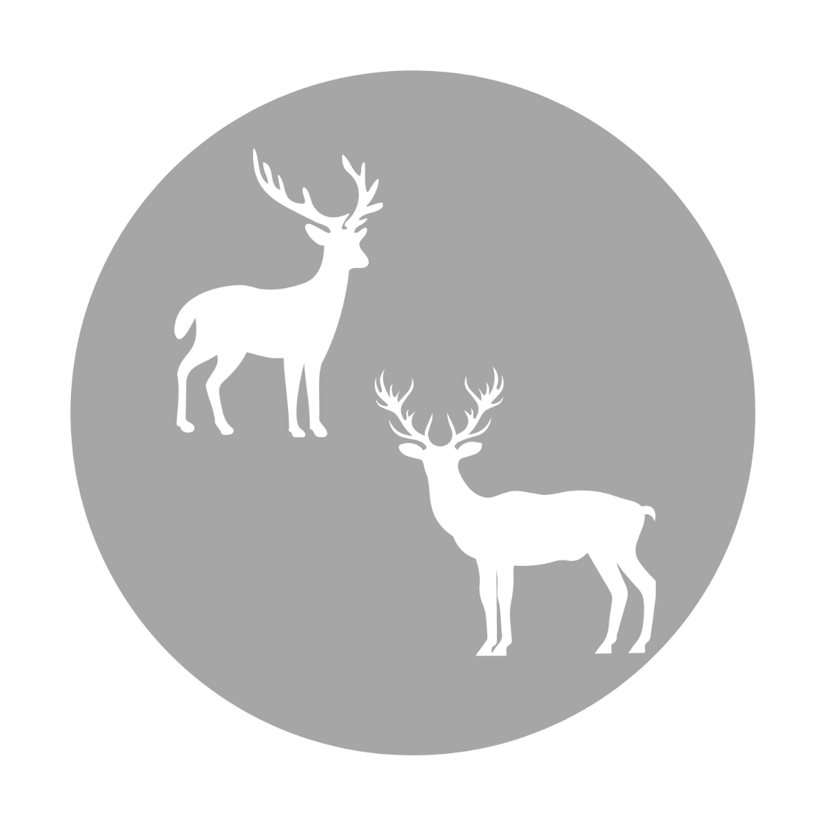 White Deer Clipart Template