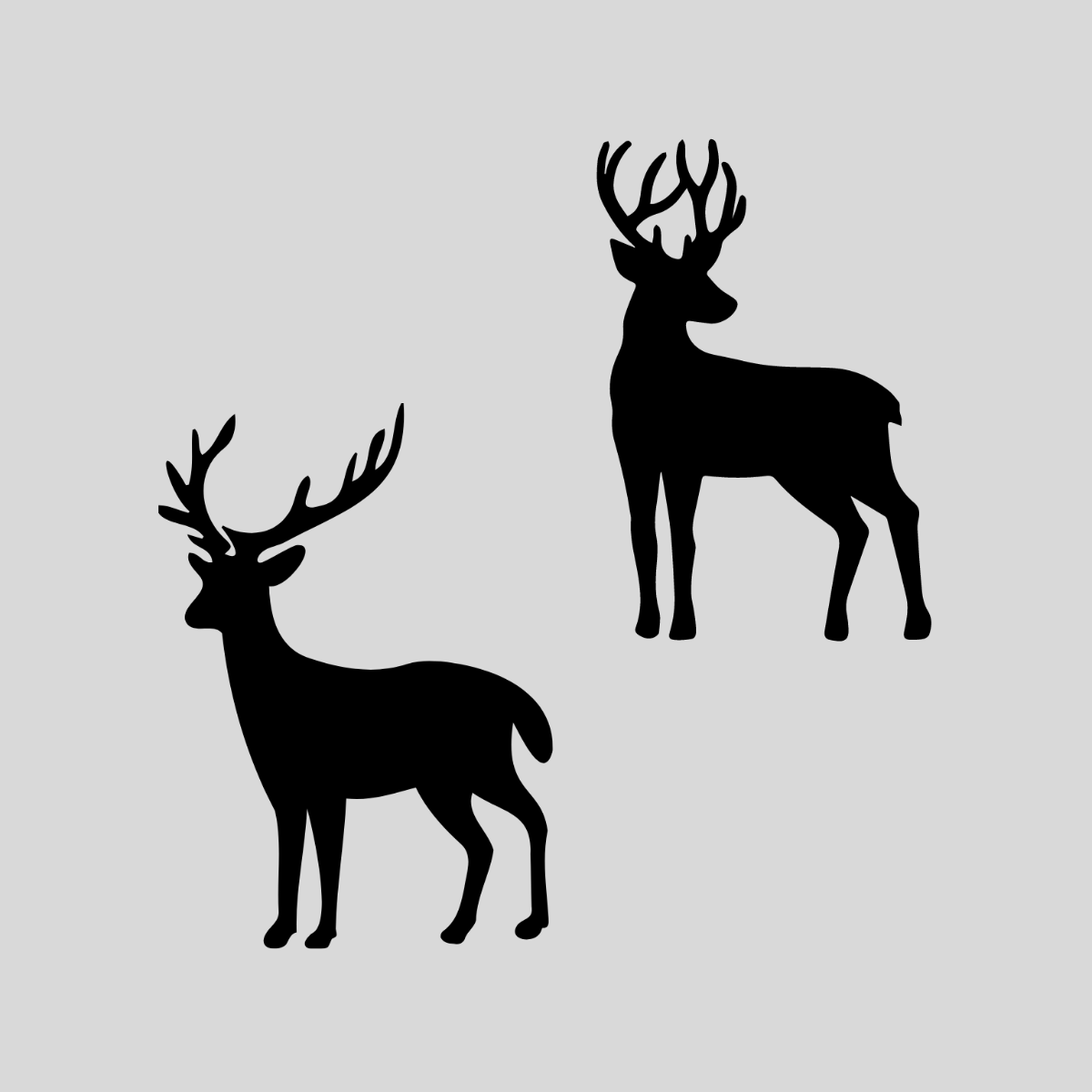 Black Deer Clipart Template - Edit Online & Download