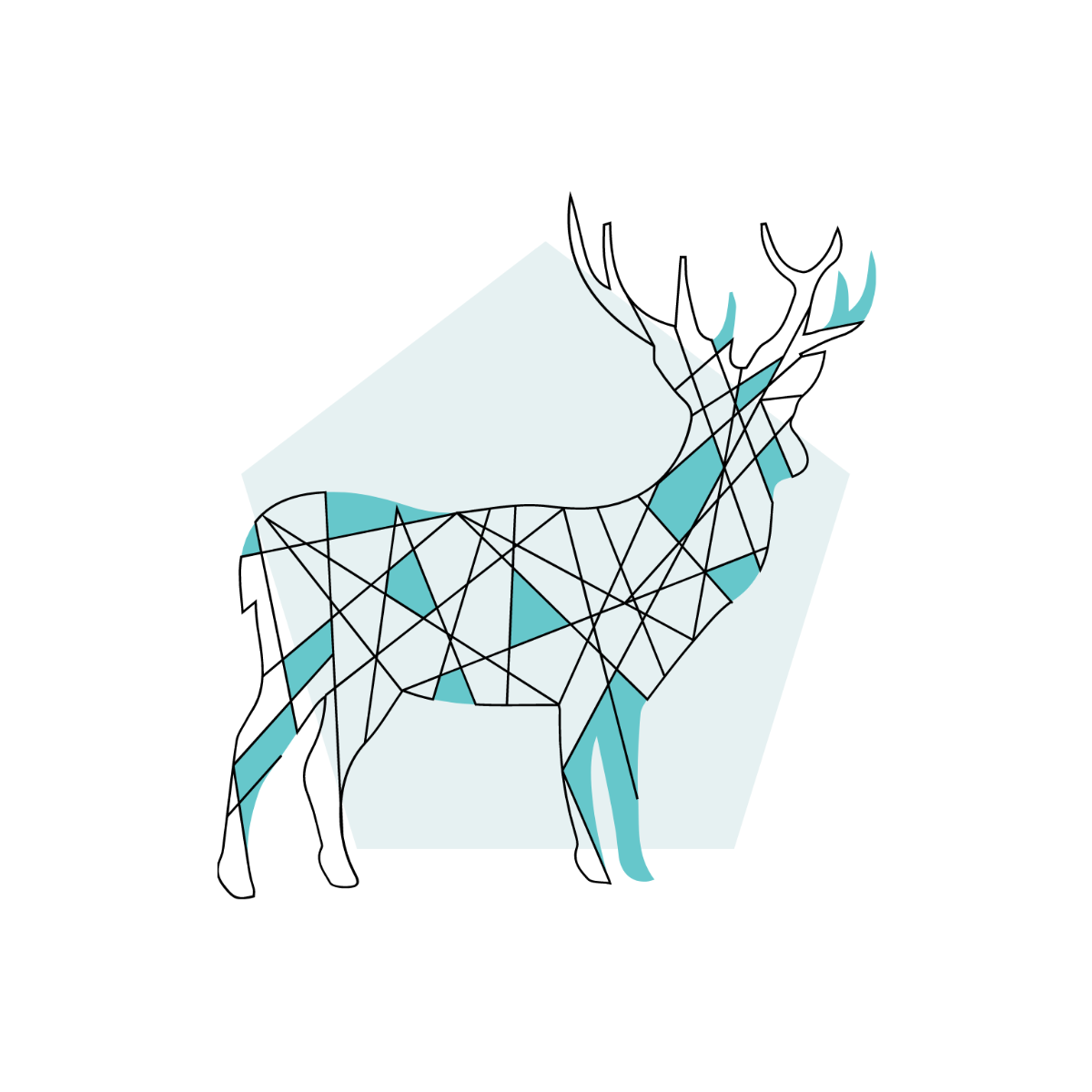 Abstract Deer Clipart Template