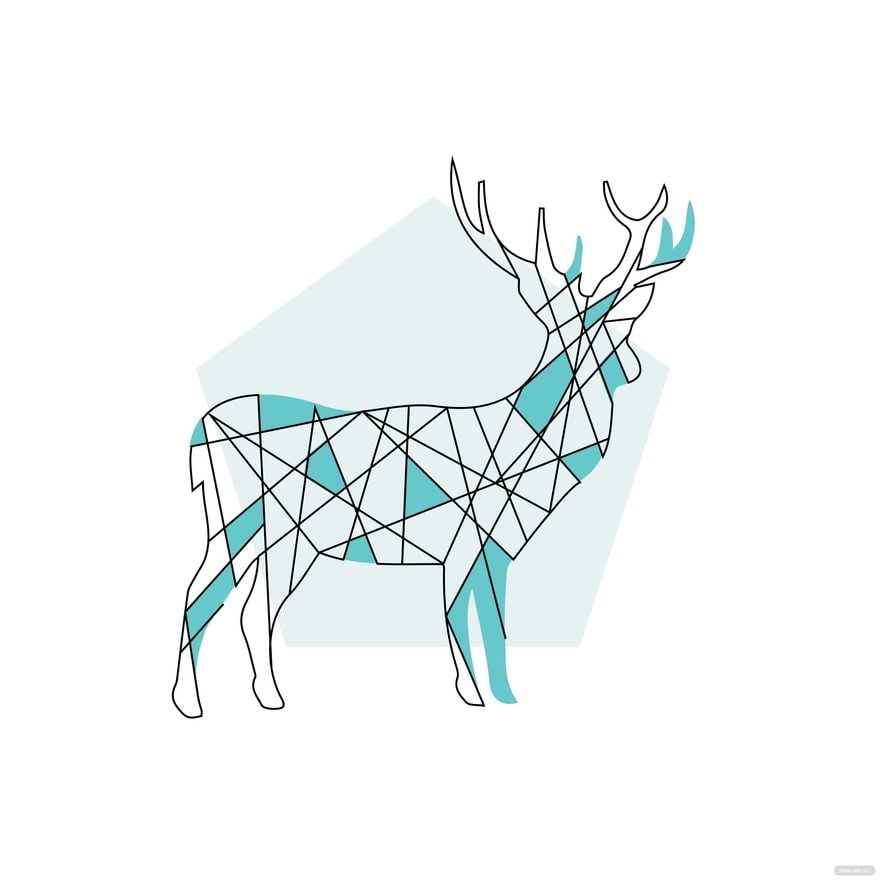 Free Abstract Deer Clipart in Illustrator