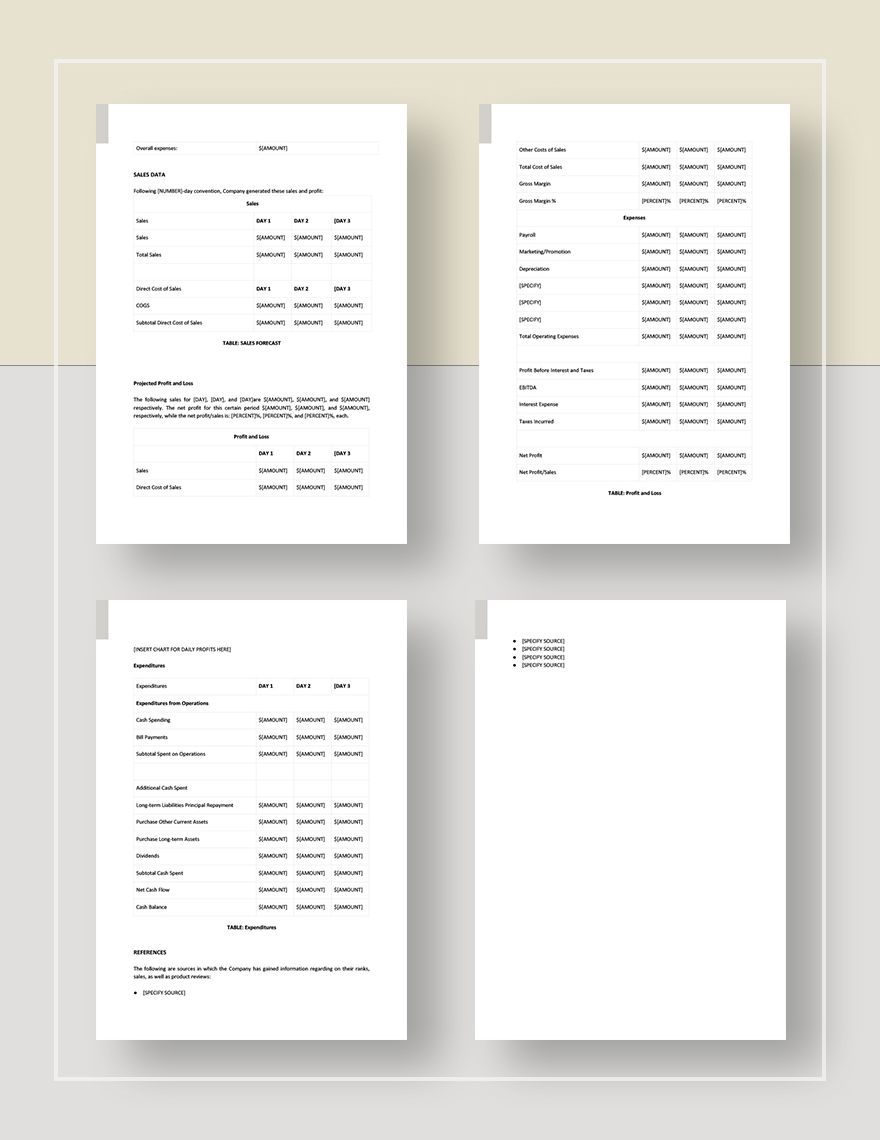 Simple Travel Expense Report Template