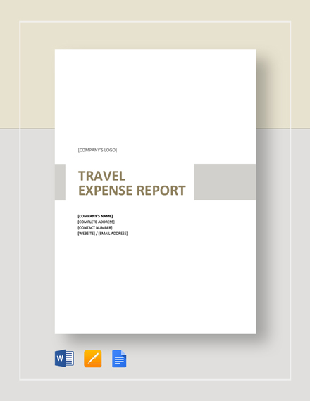 16+ Travel Expense Report Templates - Free Word, Excel, PDF Documents ...