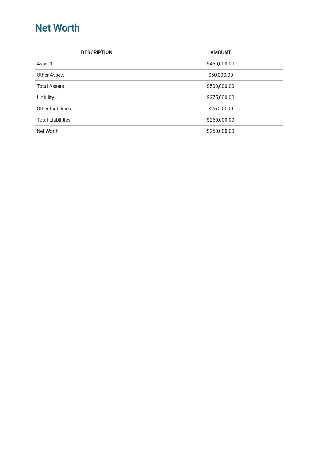 Simple Annual Report Example