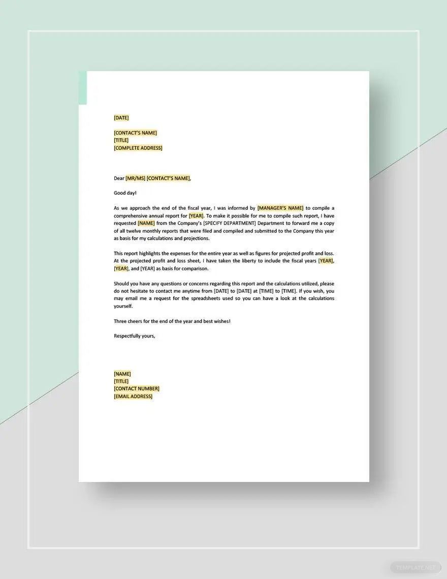 Free Simple Annual Report Template - Download in Word, Google Docs ...