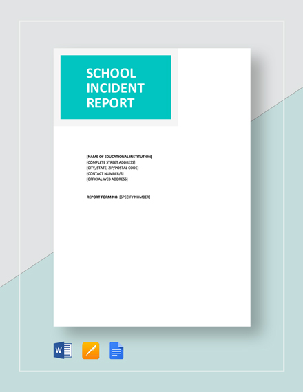 school incident report