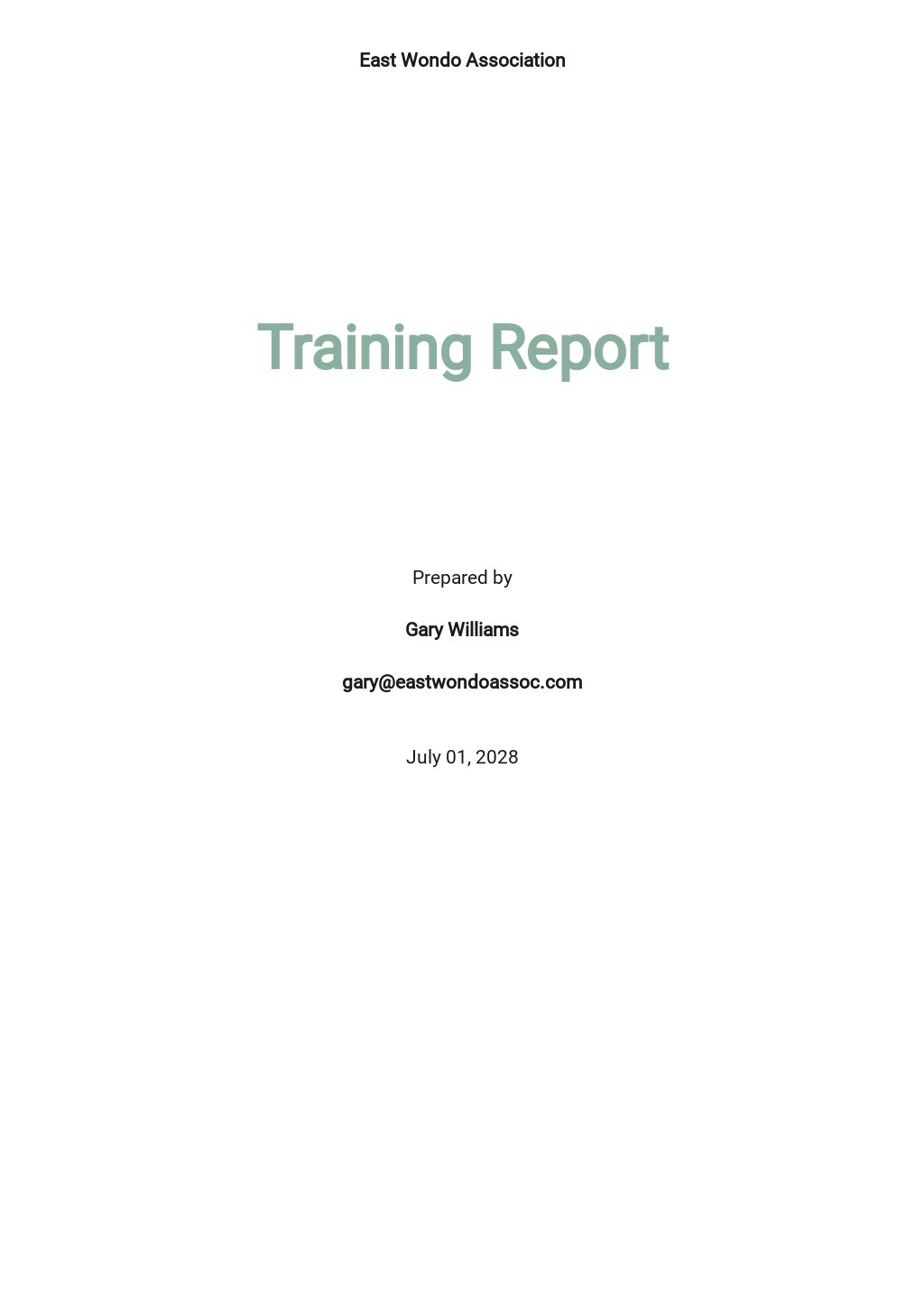 presentation on training report