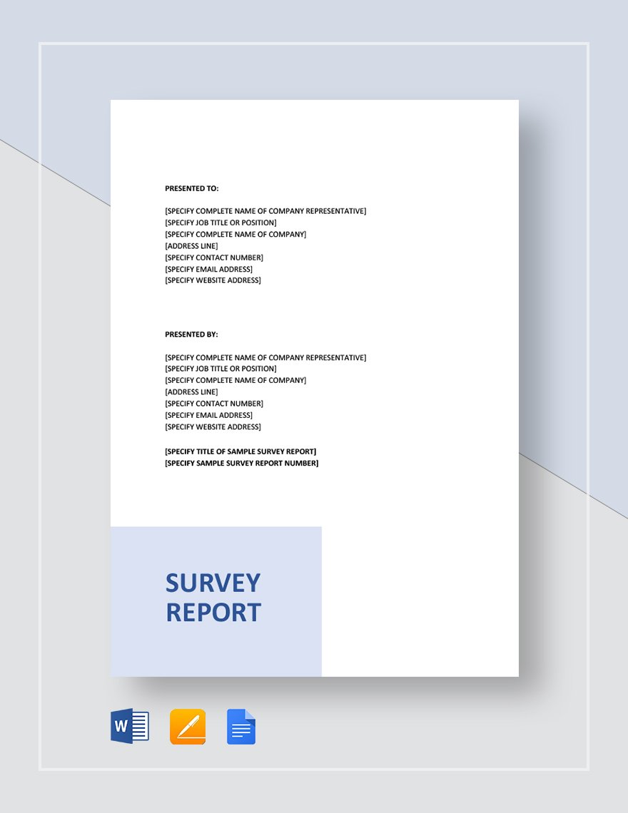 Sample Survey Report 