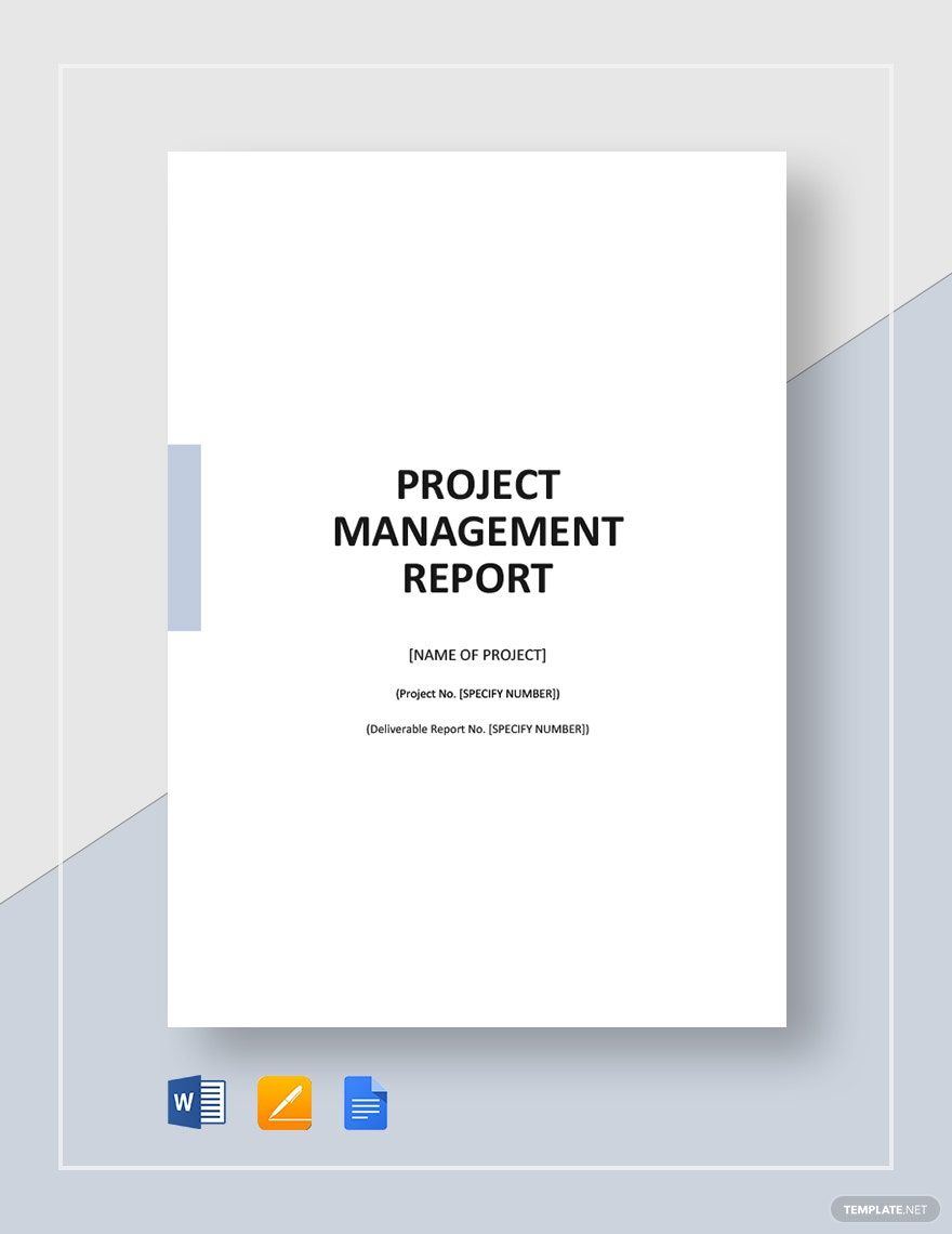 Free Simple Project Management Report Template in Word, Google Docs, Apple Pages