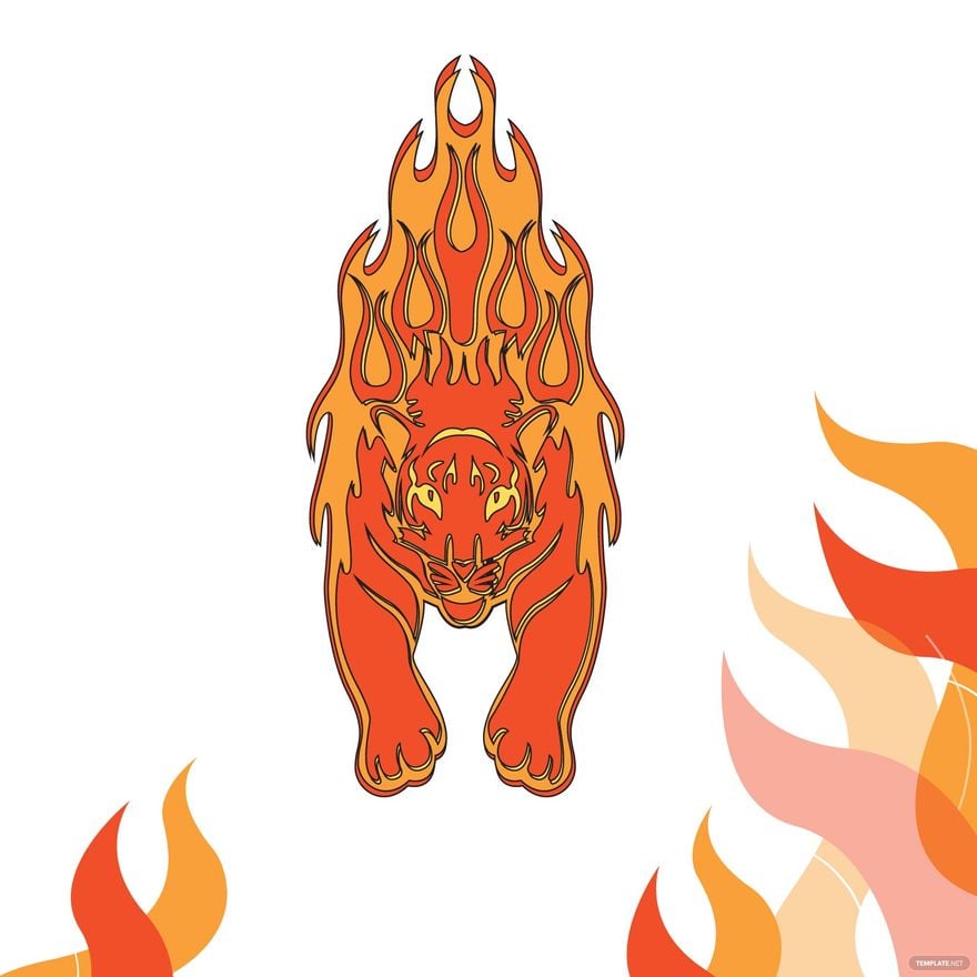 Free Flame Tiger Clipart