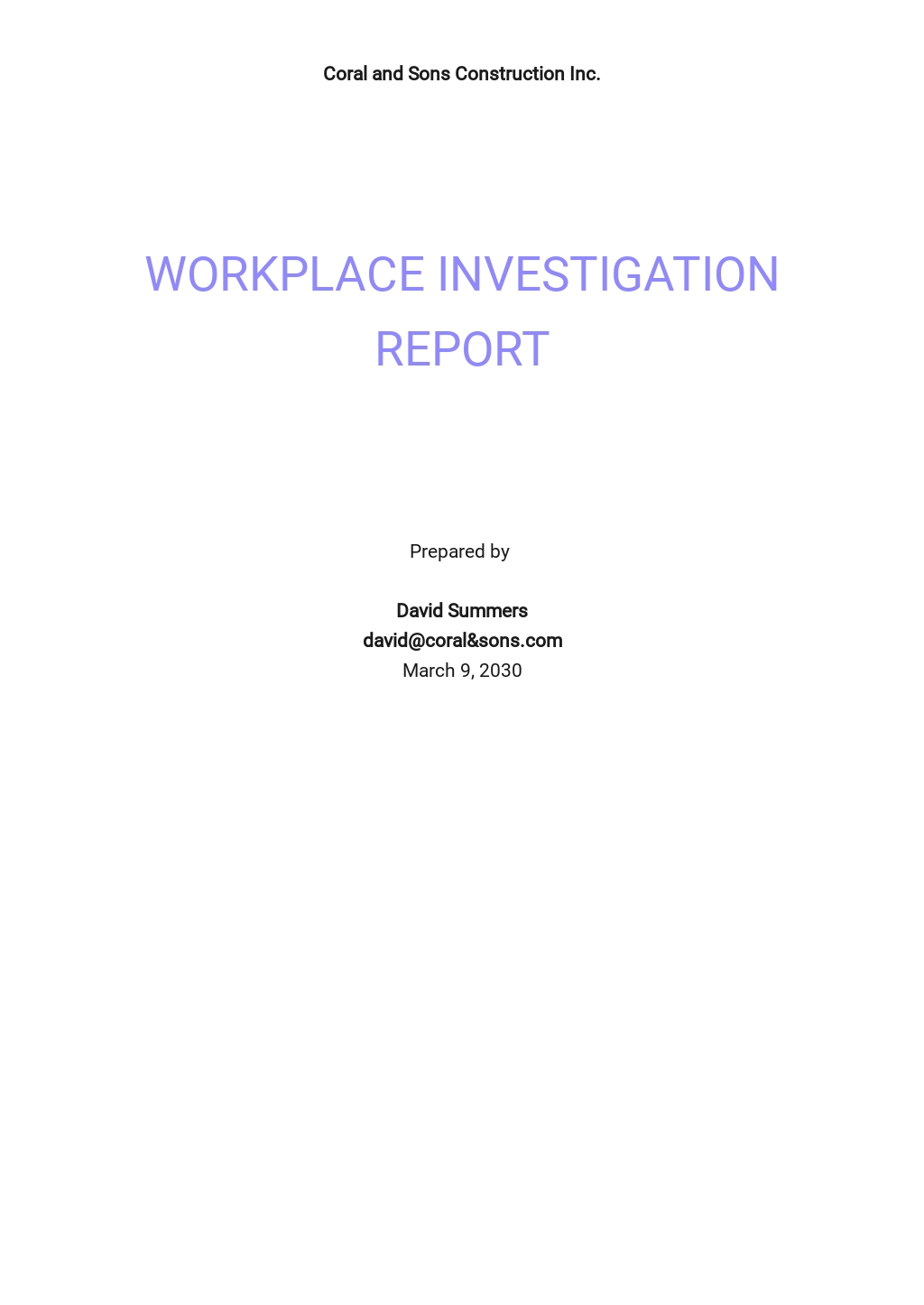10+ FREE Investigation Report Templates [Edit & Download]