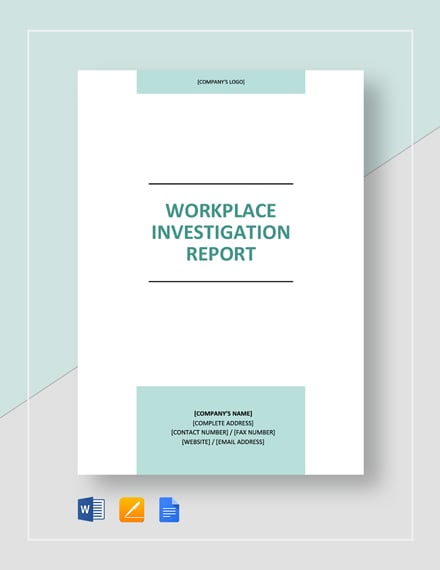 workplace investigation report