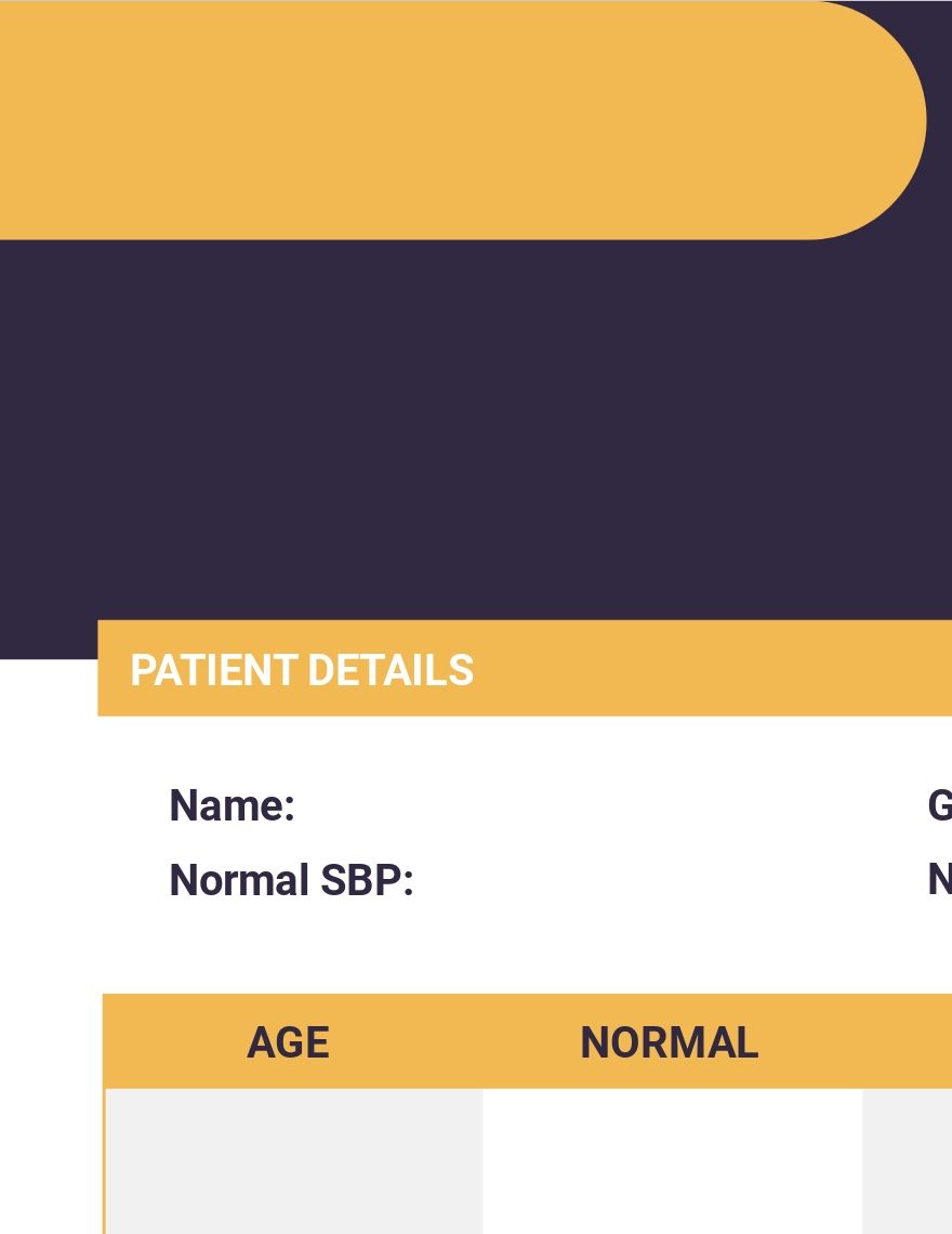 Boy Blood Pressure Chart PDF Template