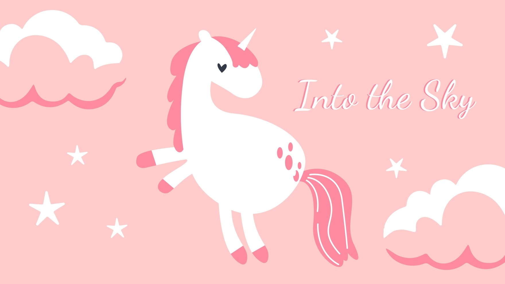 Pink Unicorn Wallpaper Template