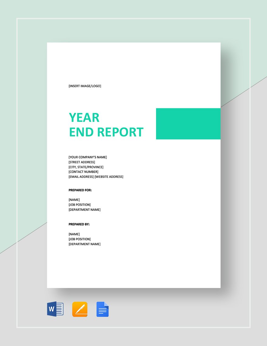 Year End Report Template