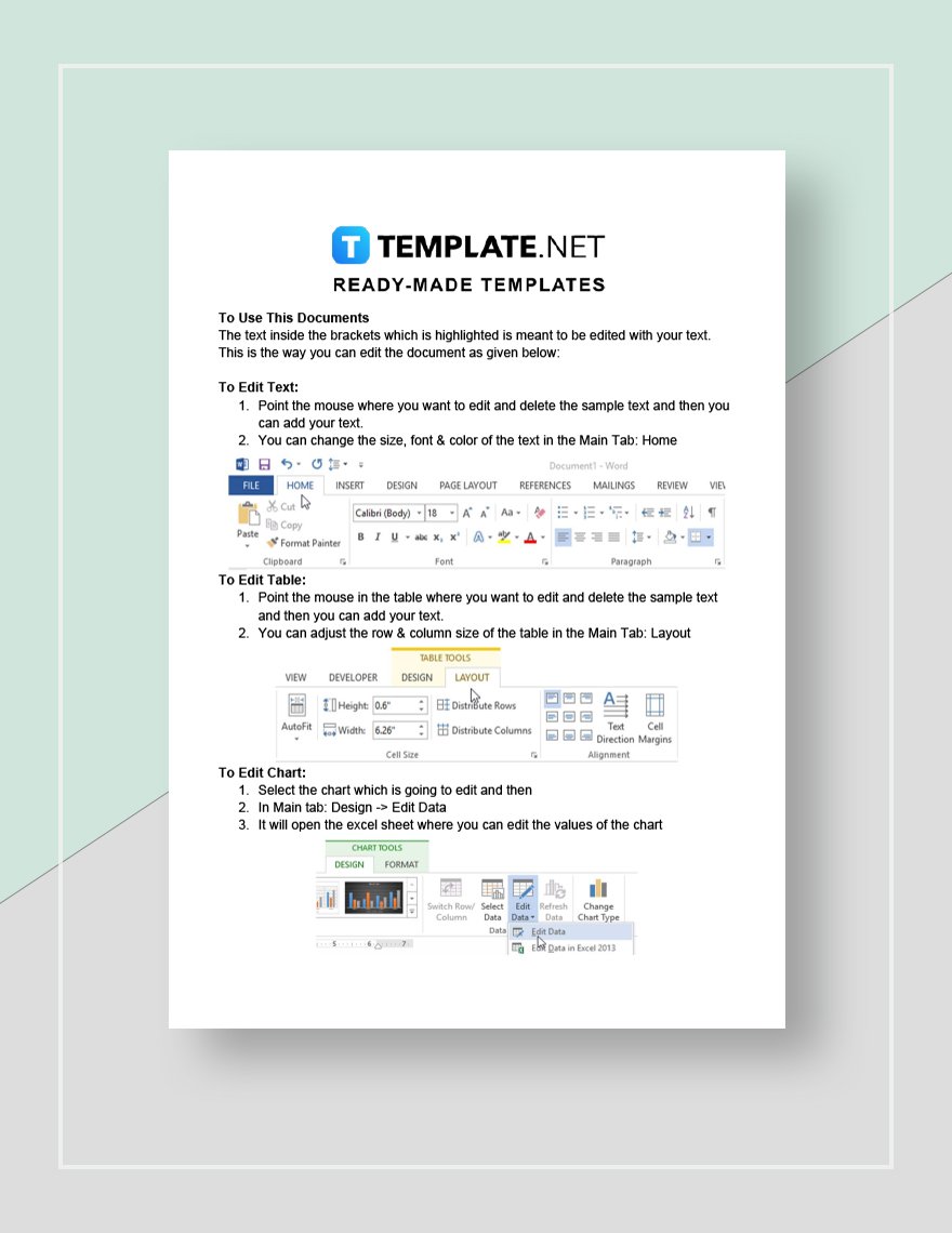 Year End Report Template