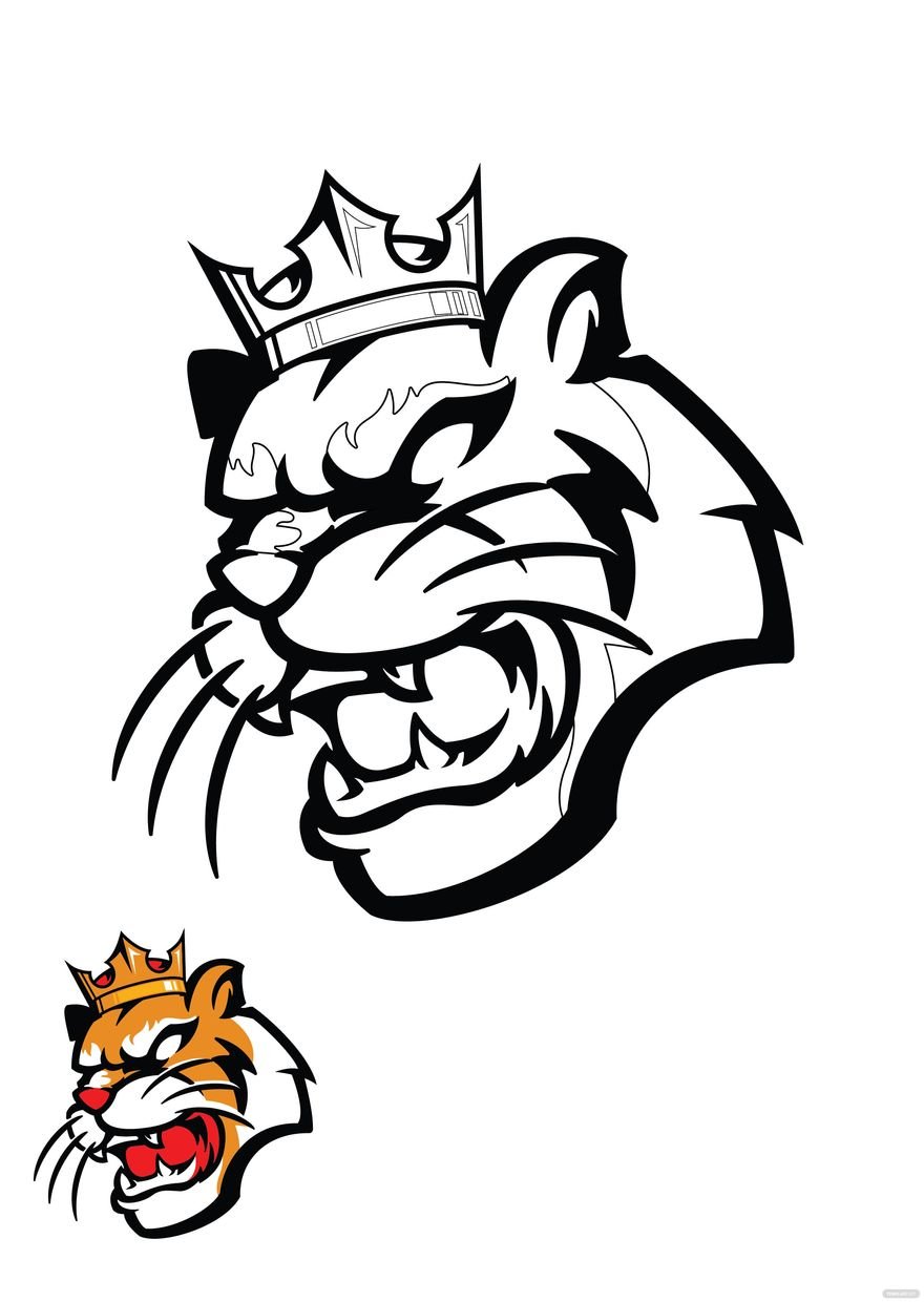 Free King Tiger Coloring Page