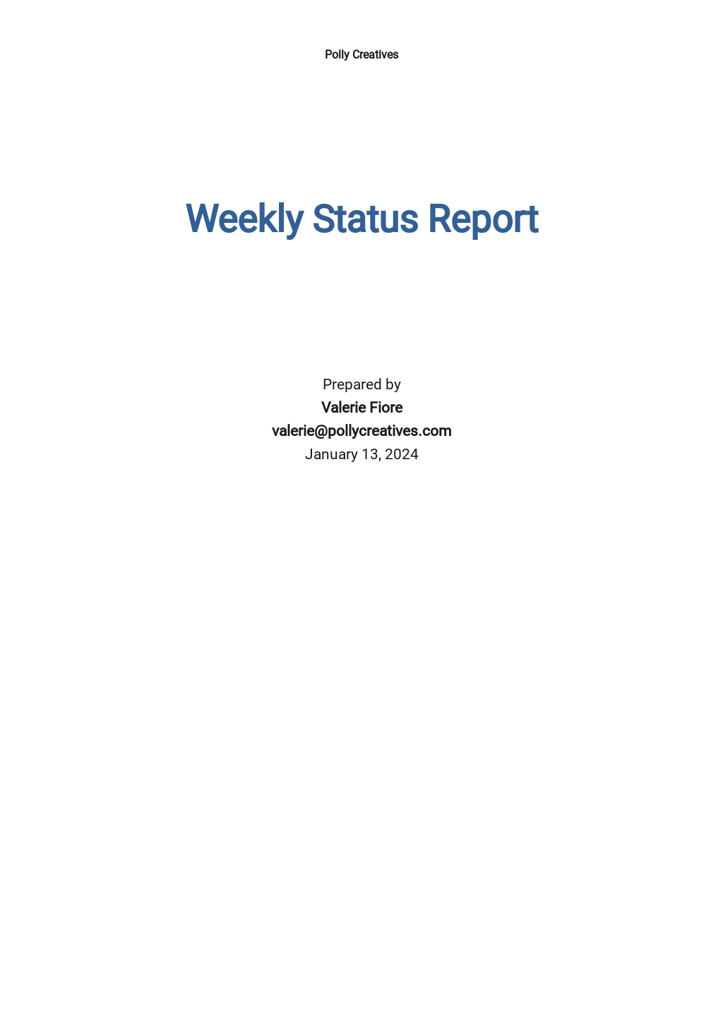 Free weekly sales activity report template