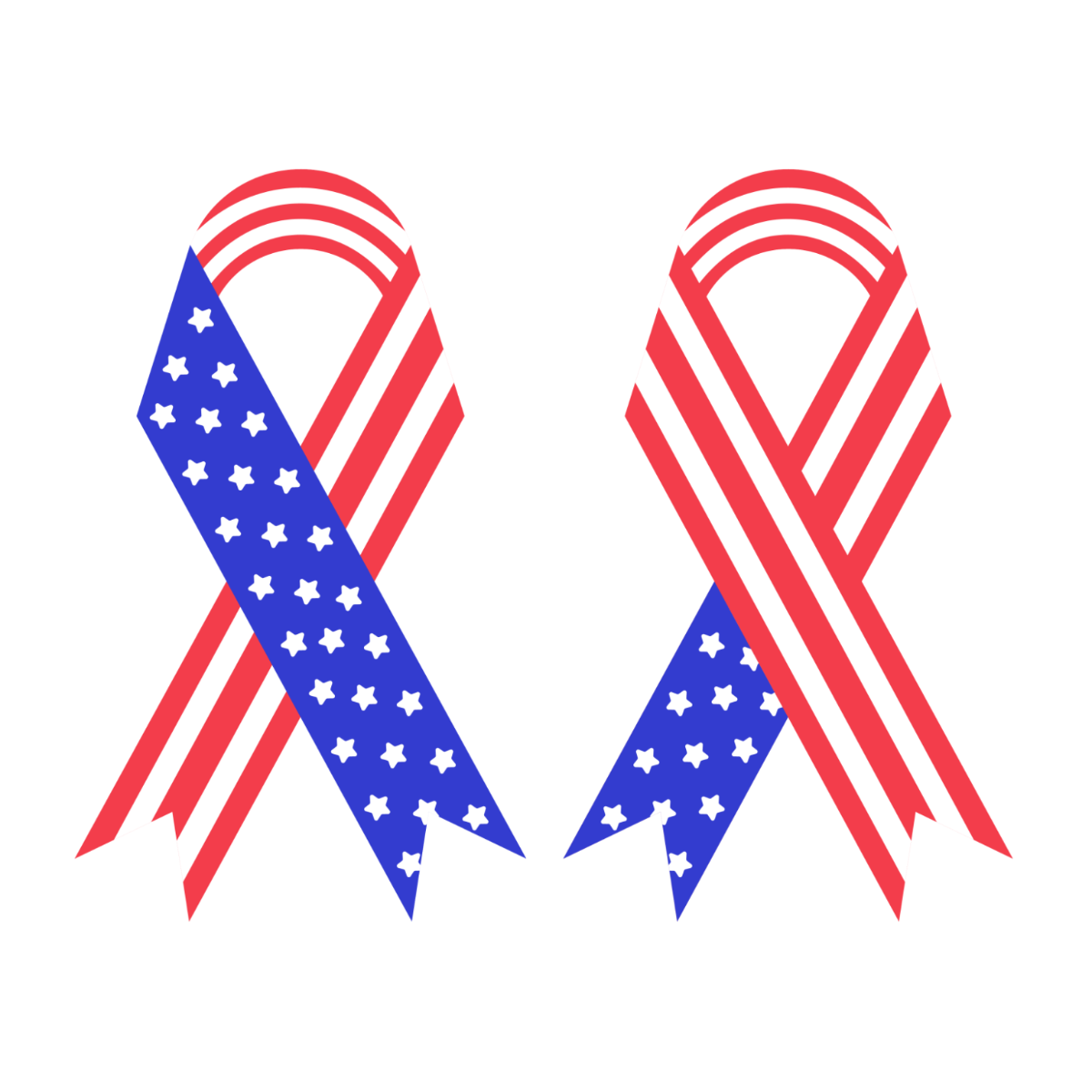 Memorial Day Ribbon Clipart Template