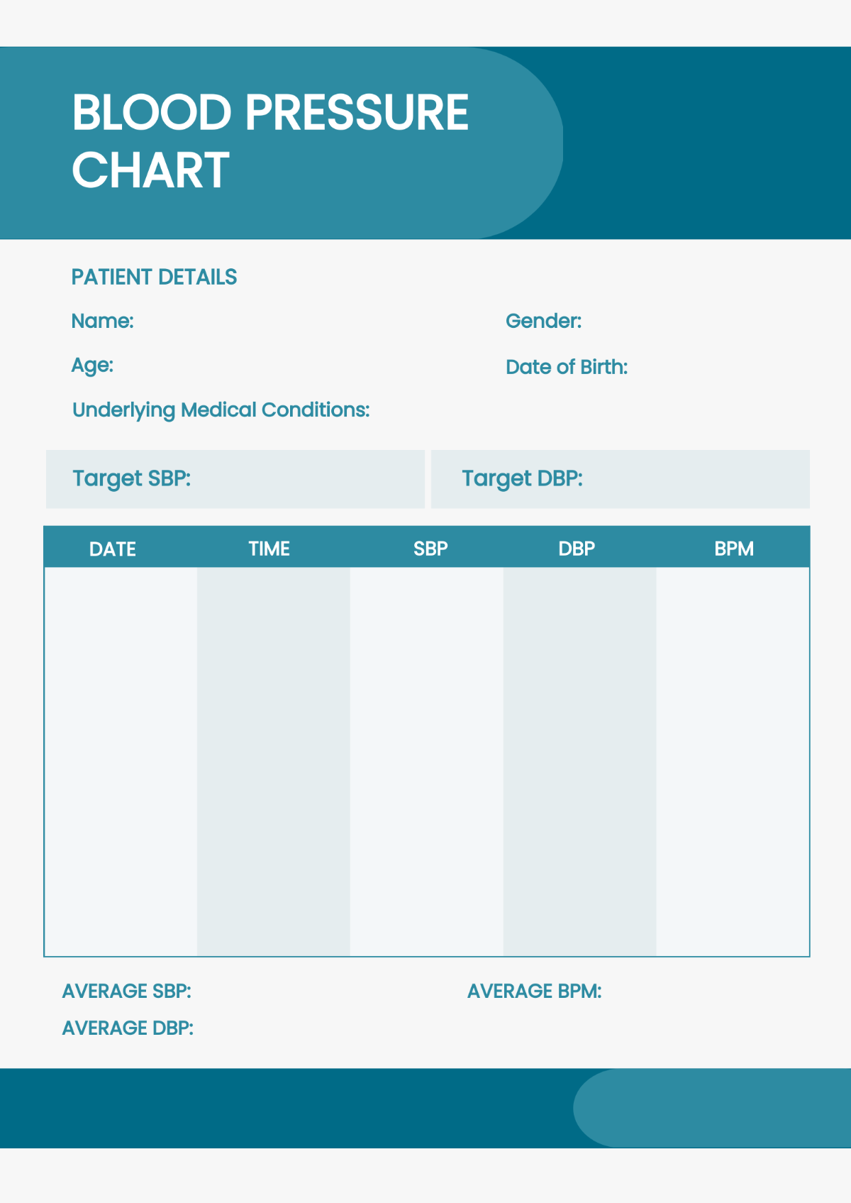Age 70 Blood Pressure Chart Template